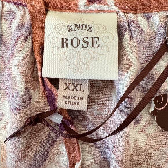 Knox Rose NWT Women's Size XXL Boho Midi Dress Artsy Cottagecore Summer - Picture 8 of 11